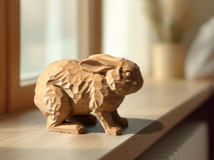 Crouching Hare Figurine