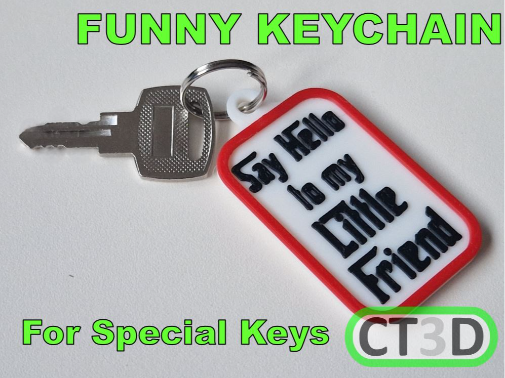 Say Hello to my Little Friend Keychain