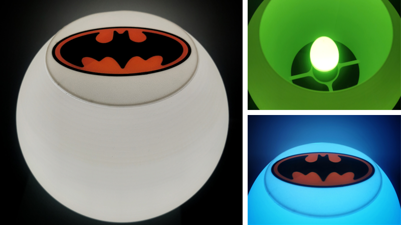 3D Printed Superhero Lamp Shade