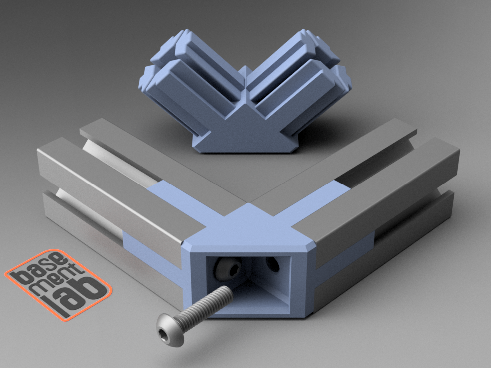 2020 2-Way 90° Corner Profile Connector