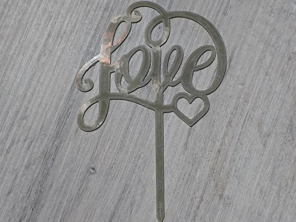 Topper Love heart word