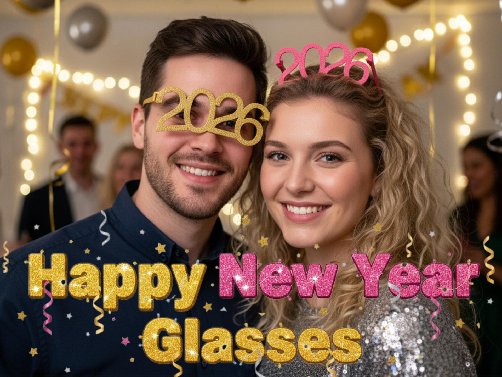 Happy New Year Glasses