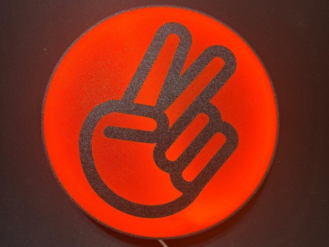 Chopped Fingers Lightbox RedandBlack