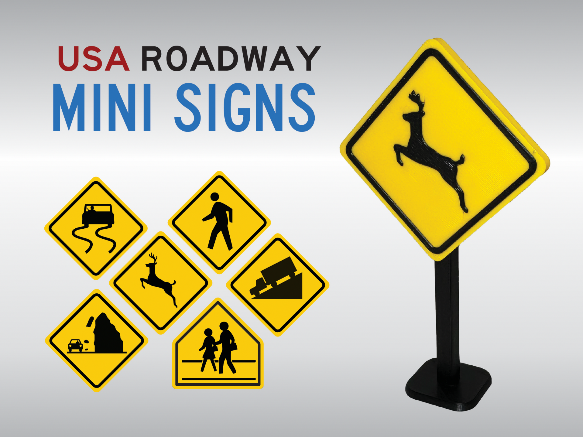 Highway Hazards - US Road Mini Signs