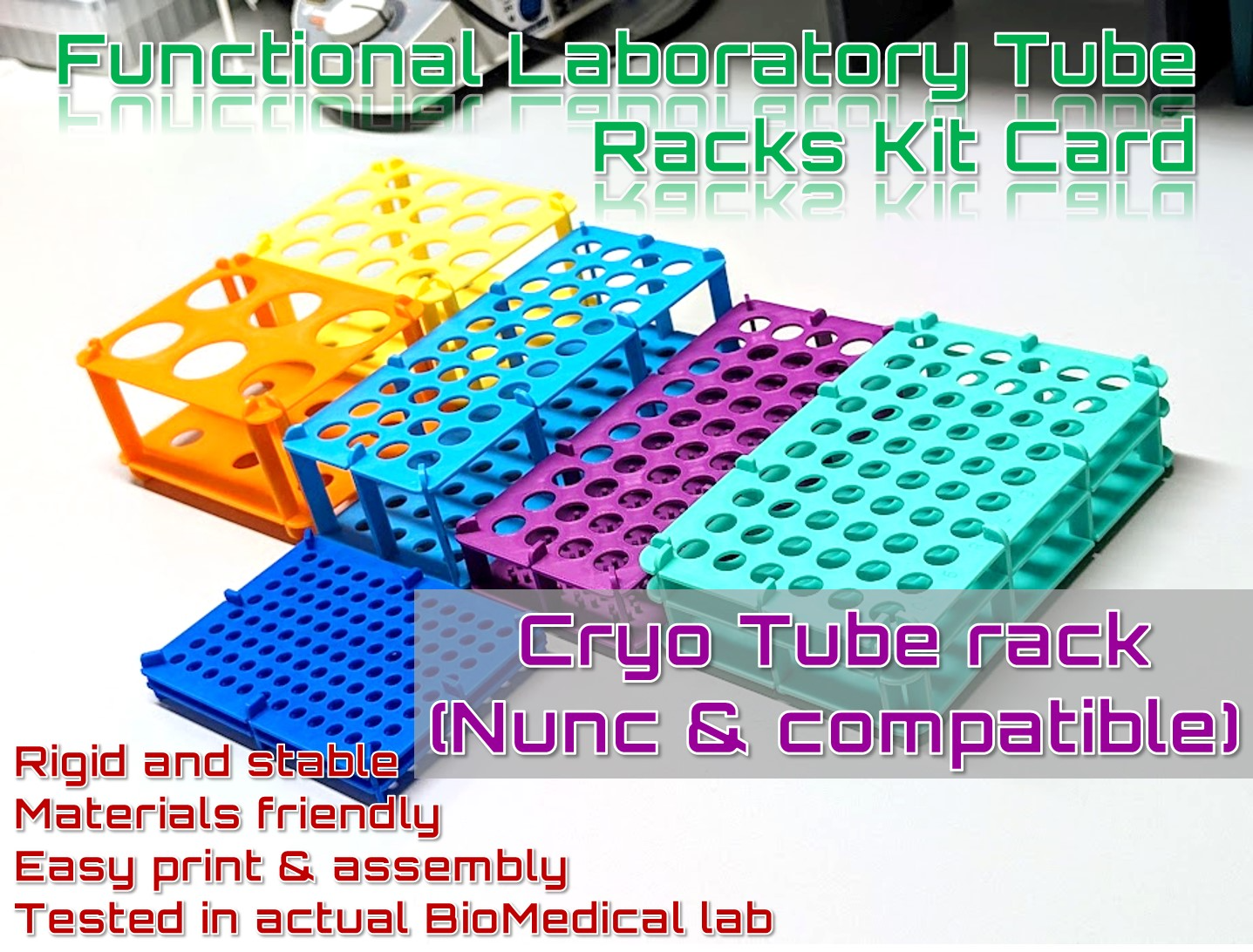 Cryotube rack kit card