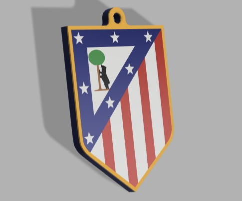 Atlético de Madrid shield keychain