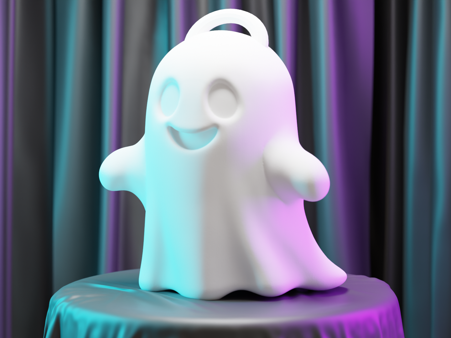 Cute Ghost Keychain & Car Mirror Ornament