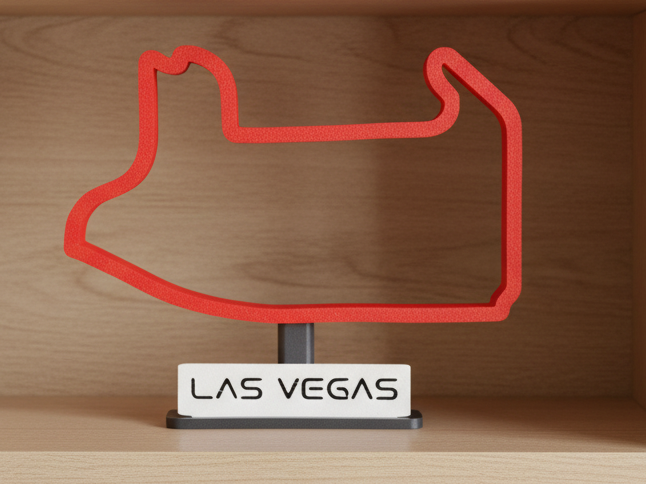 F1 track Las Vegas outline stand (no AMS needed)