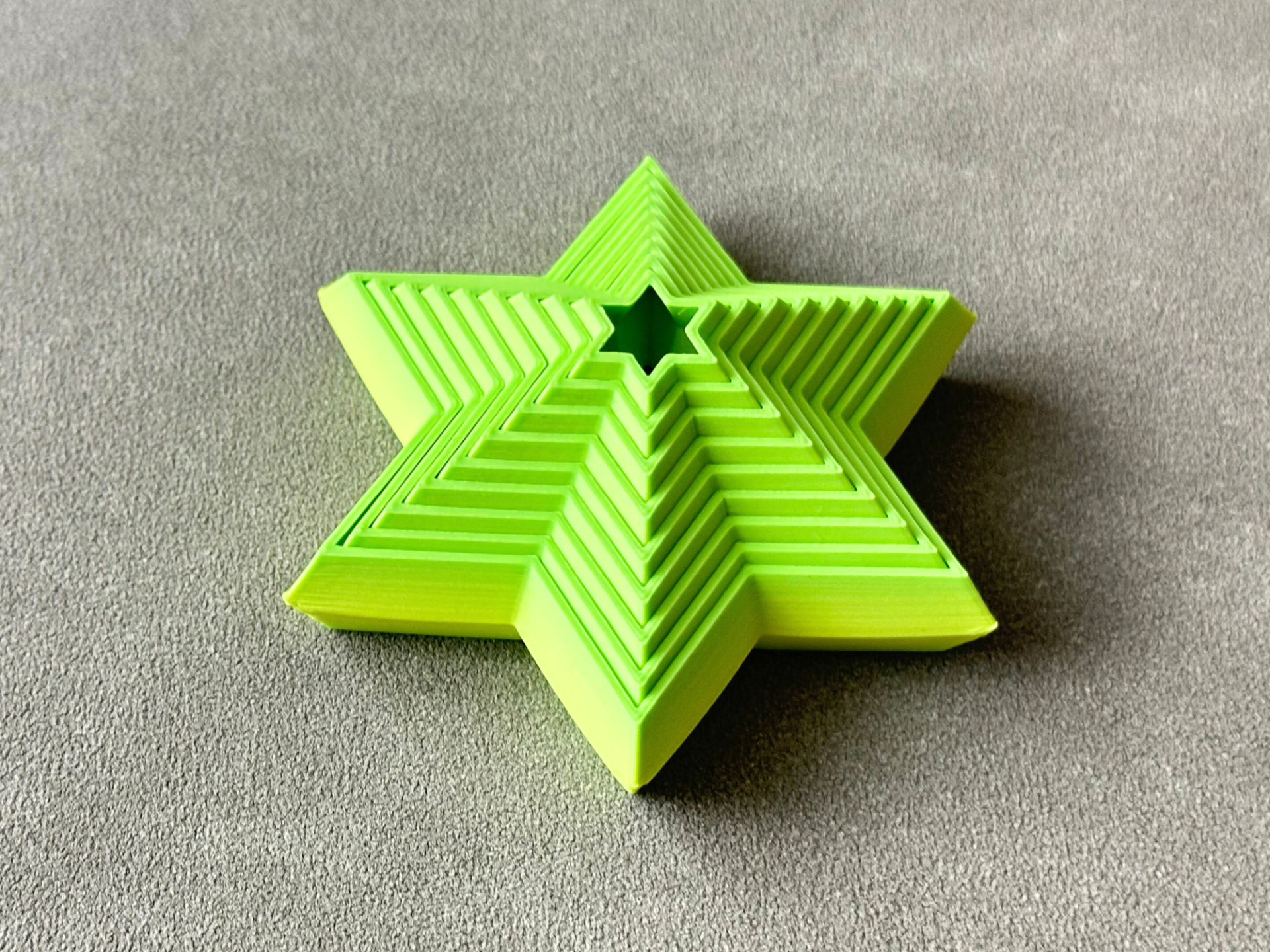 Stepped Hexagram Fidget – Six-Pointed Star