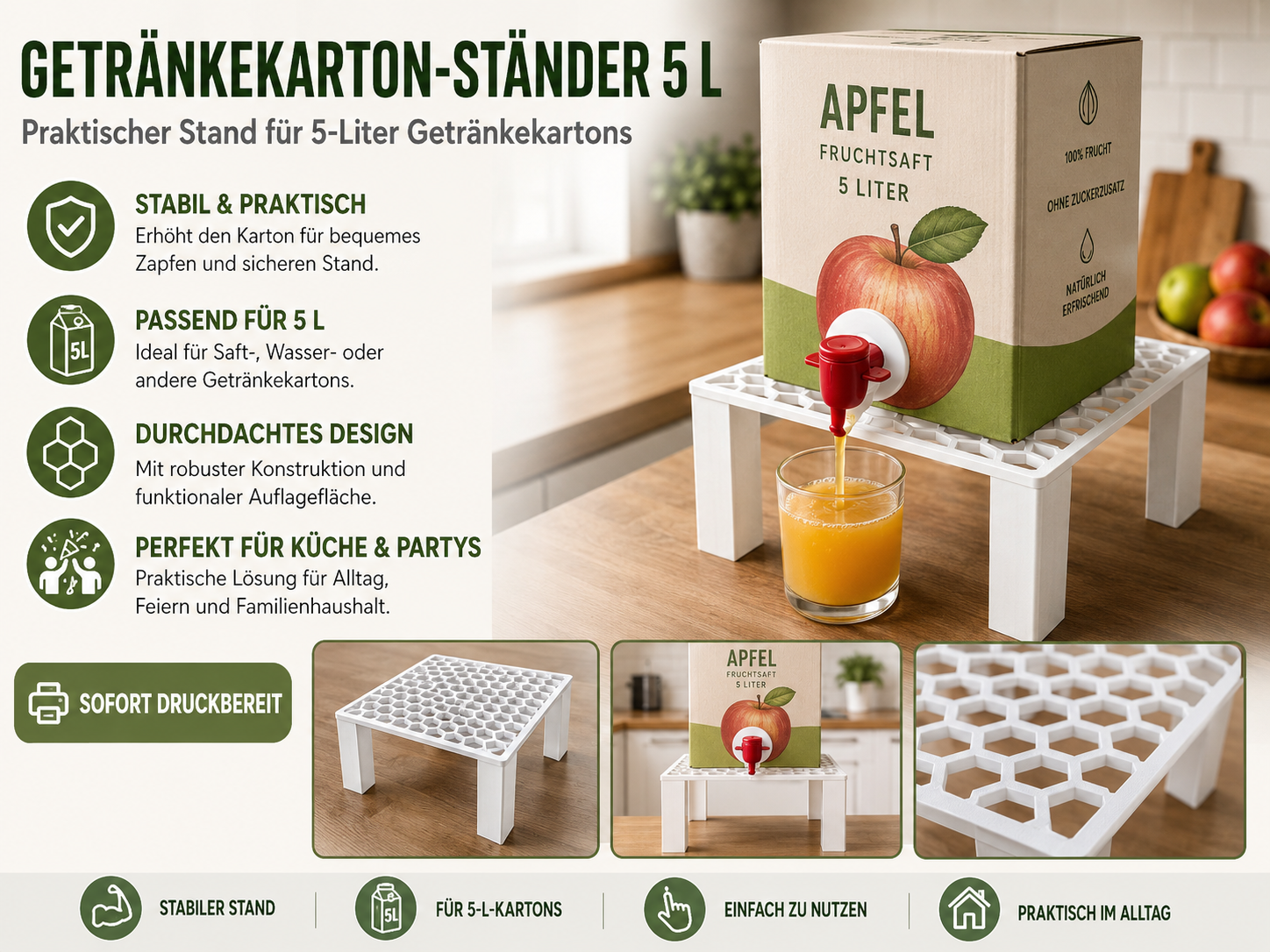 Ständer für 5L Getränkekartons –praktischer Halter