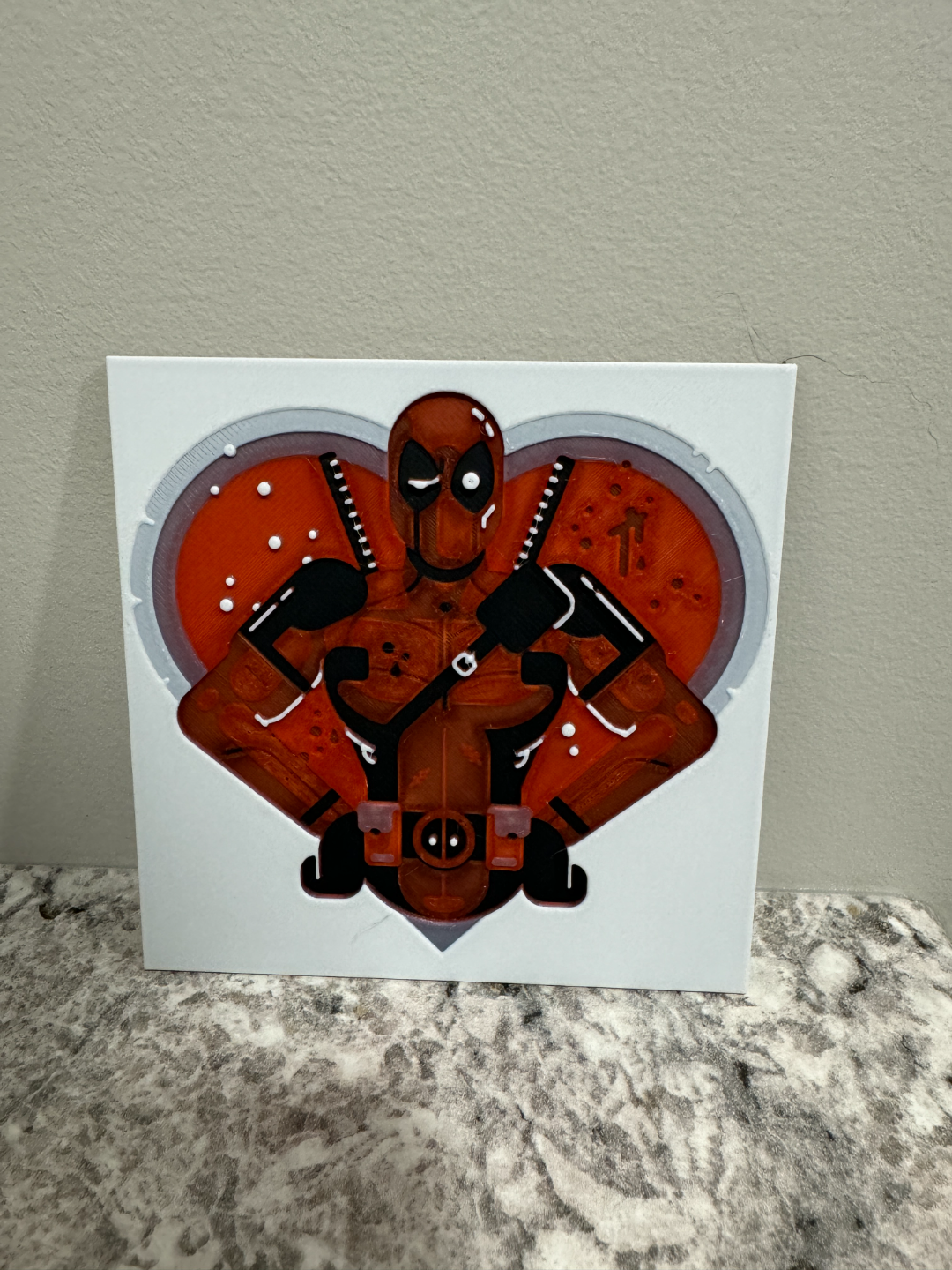 Deadpool Valentine - Hueforge 100x100