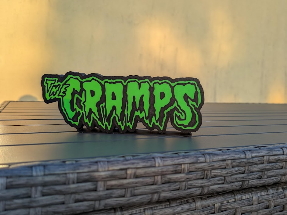 the cramps lightbox - horror punk tribute lamp