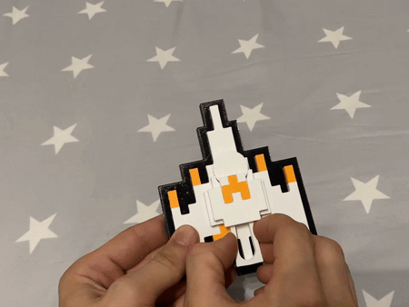 Galaga ship Disc Launcher