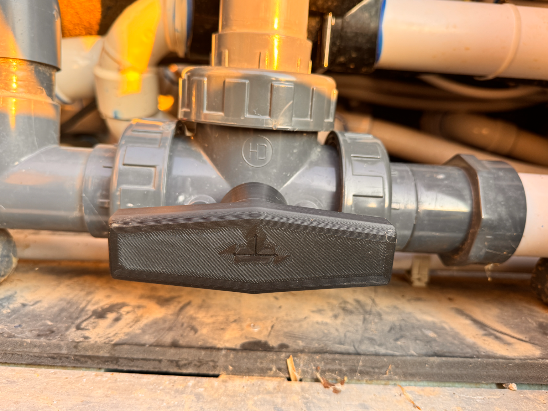 PVC 3-Wege Kugelhahn Ersatzgriff