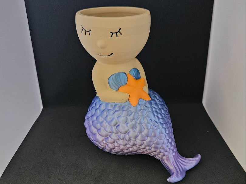 Mermaid Statue w/bowl planter