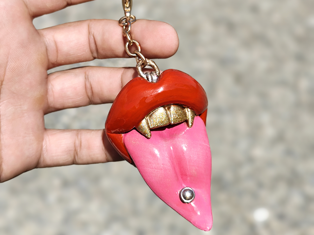 Vampire Lips Keychain–Halloween Gift