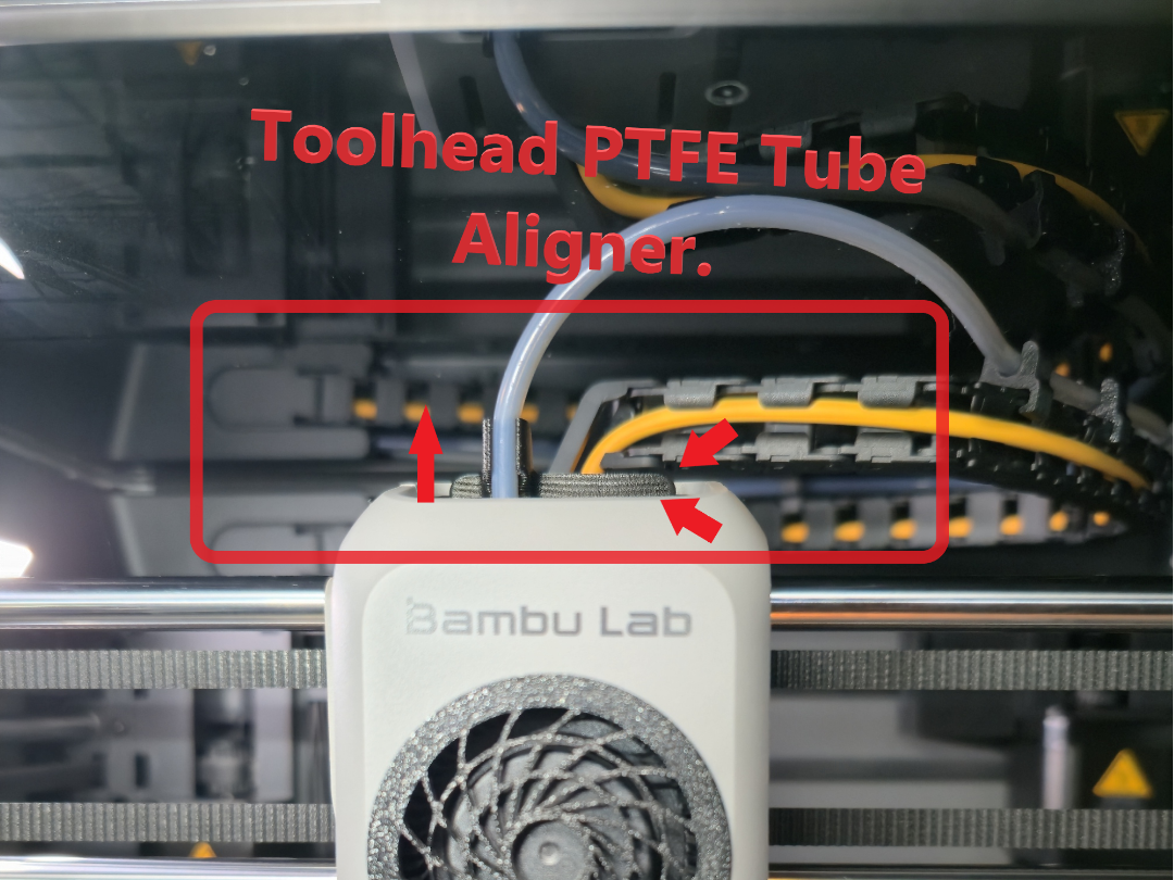 P2S Toolhead PTFE Tube holder / vertical aligner