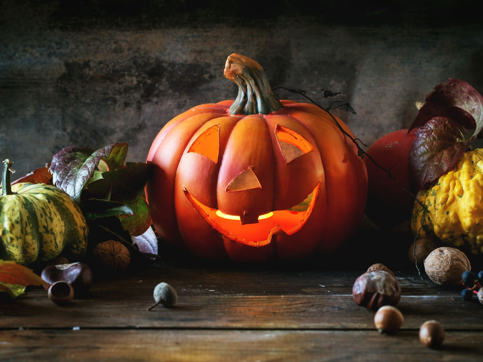 Pumpkin creepy keychain