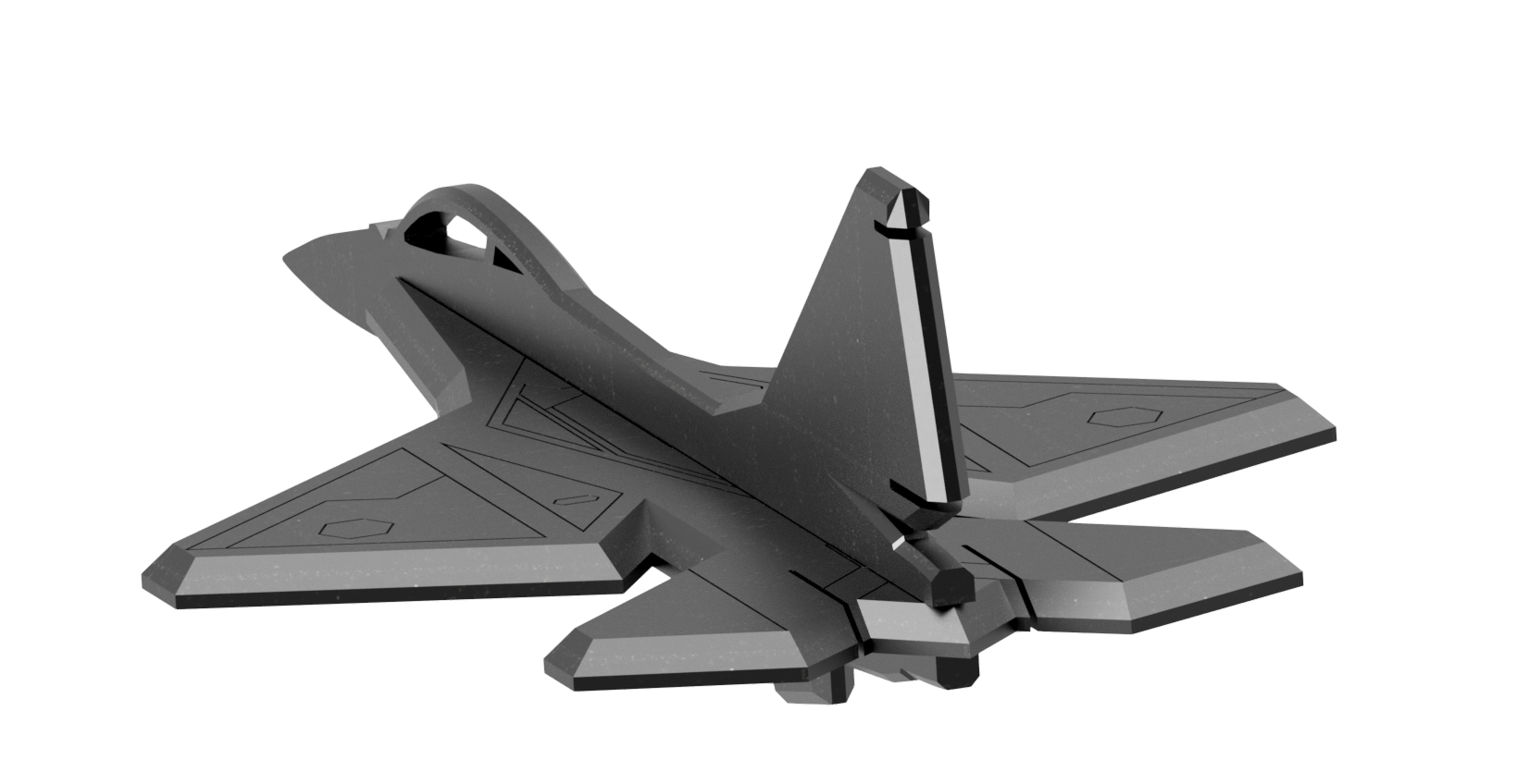 Modern fighter jet. Print in place.