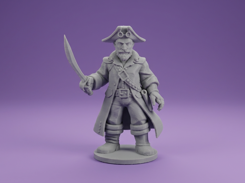 Pirate Captain with Saber – Detailed Figurine