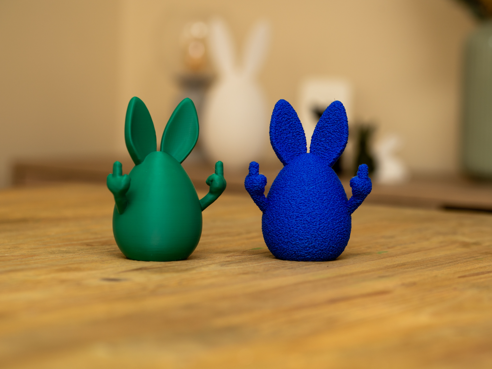 Cheeky Easter Egg Bunny – Smooth & Fuzzy Version