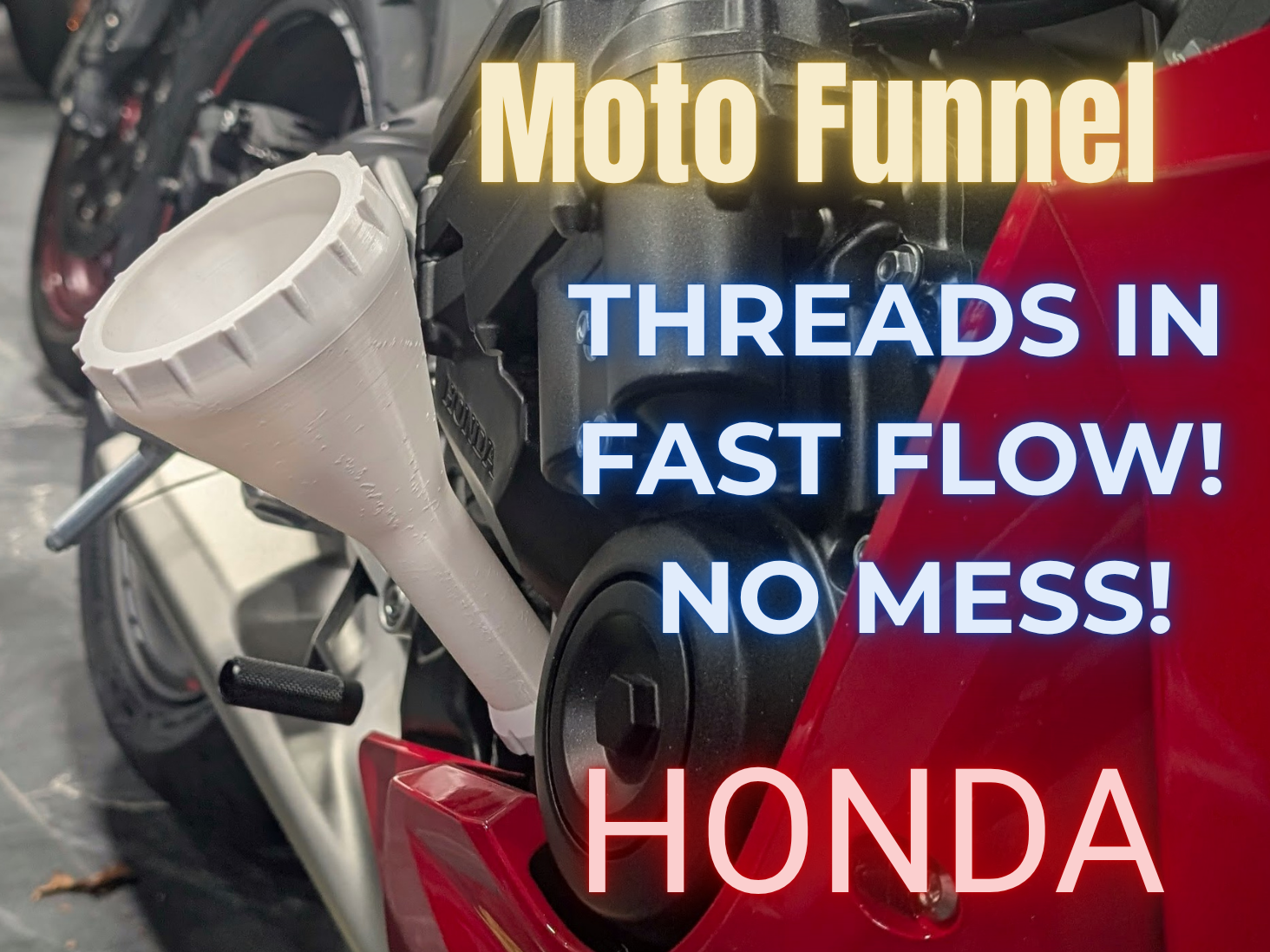 HONDA Motorcycle Oil Funnel – Thread-In No Spill