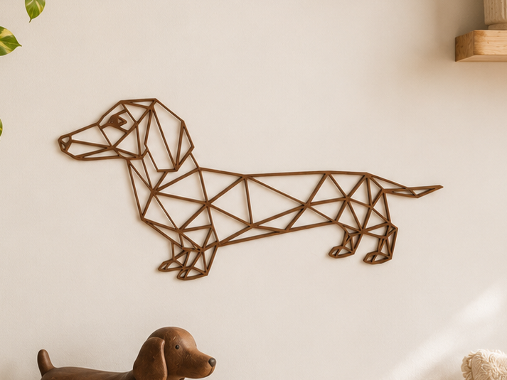 Geometric Dachshund Wall Art
