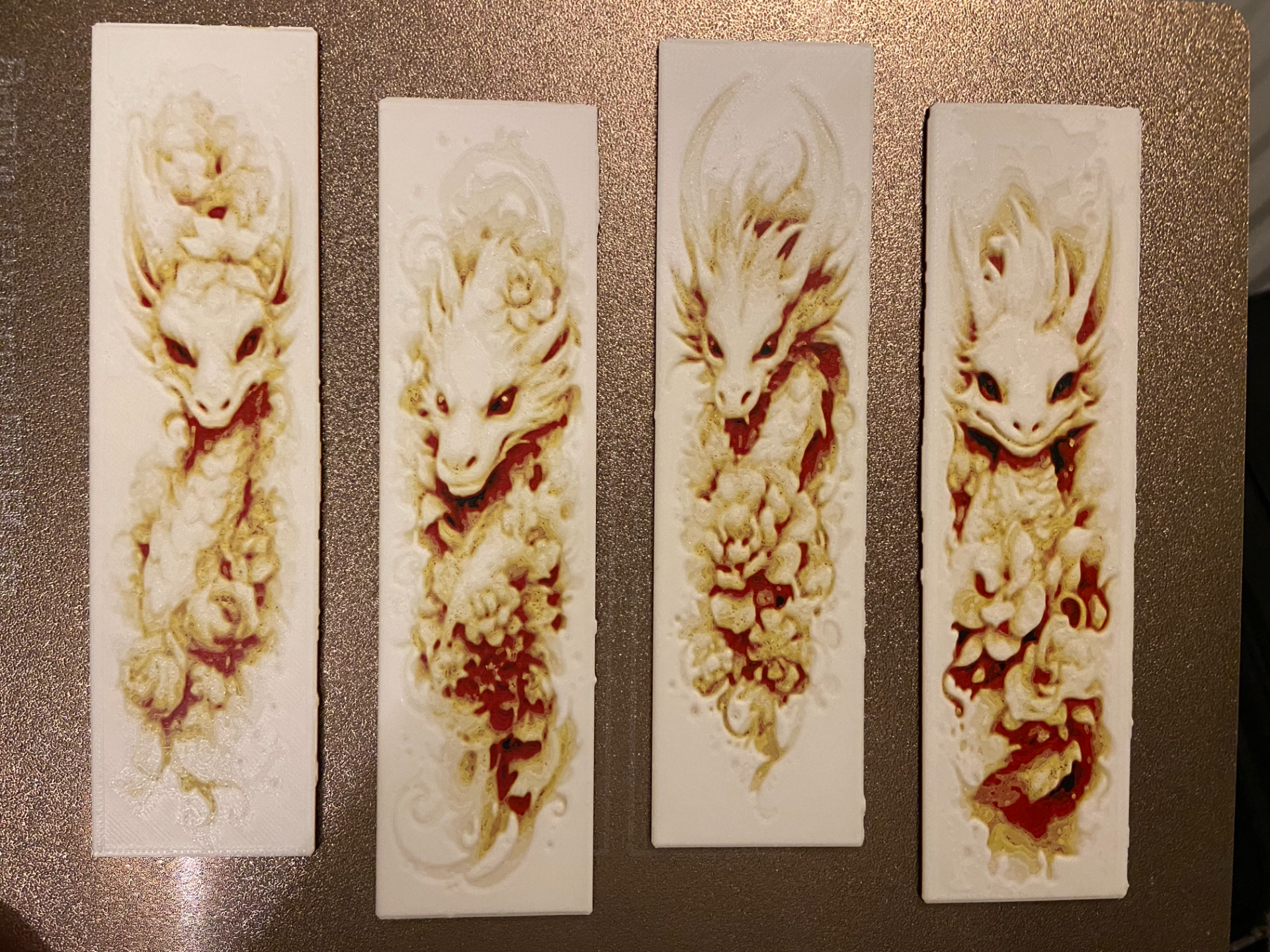 4x Cute Dragon Bookmark