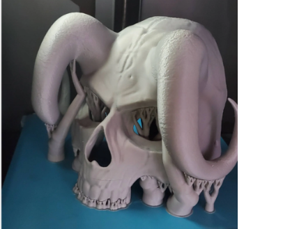 Horned skull