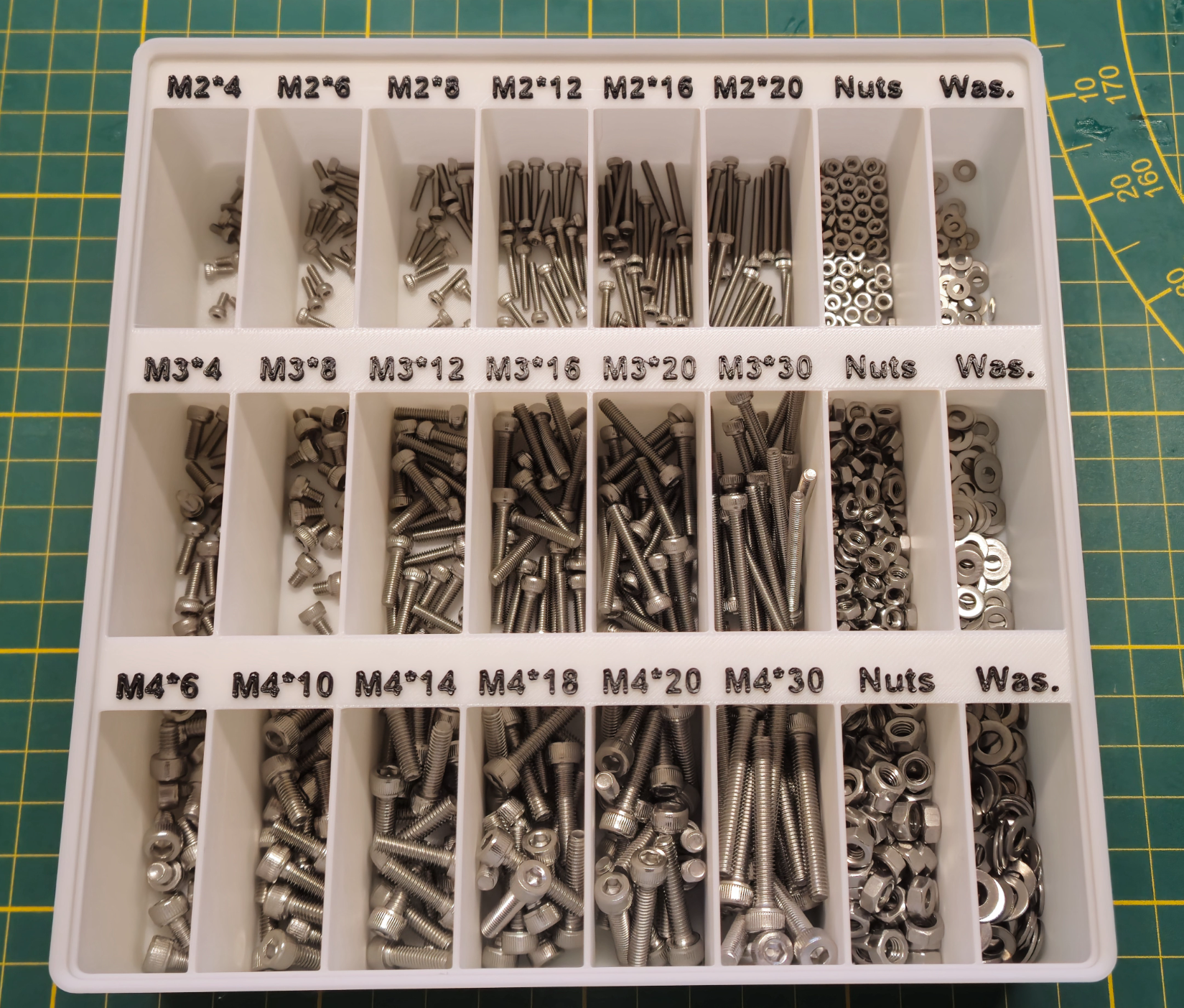 Gridfinity VIGRUE 1080Pcs Schrauben Set Organizer