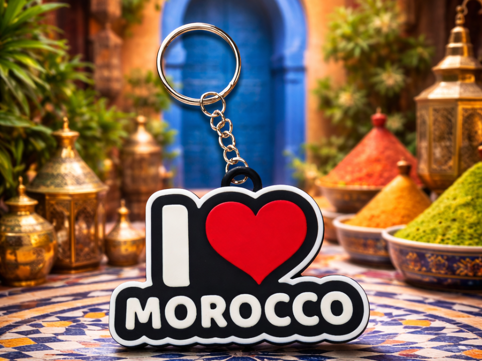 i love Morocco  keychain