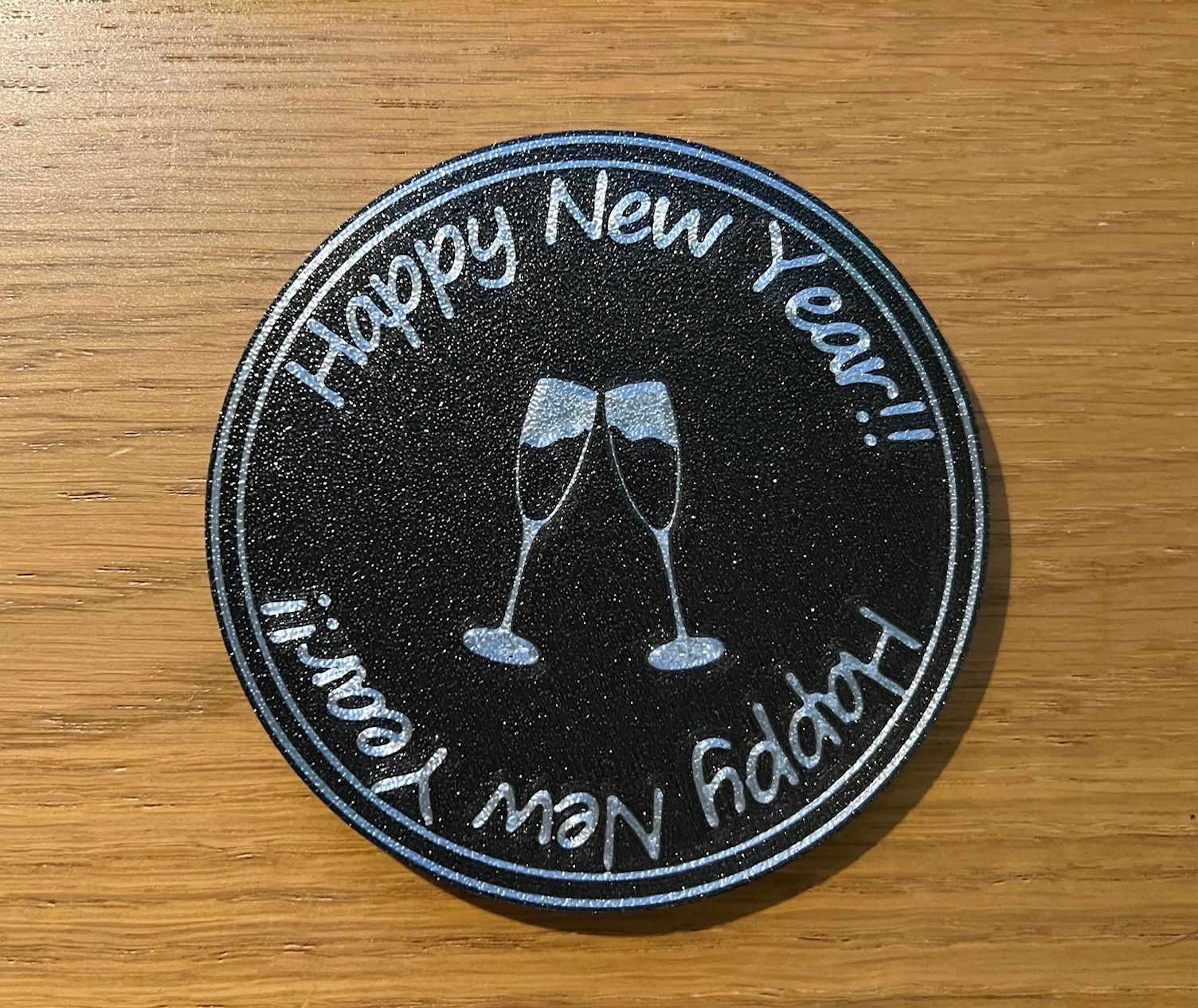 Happy New Year coaster