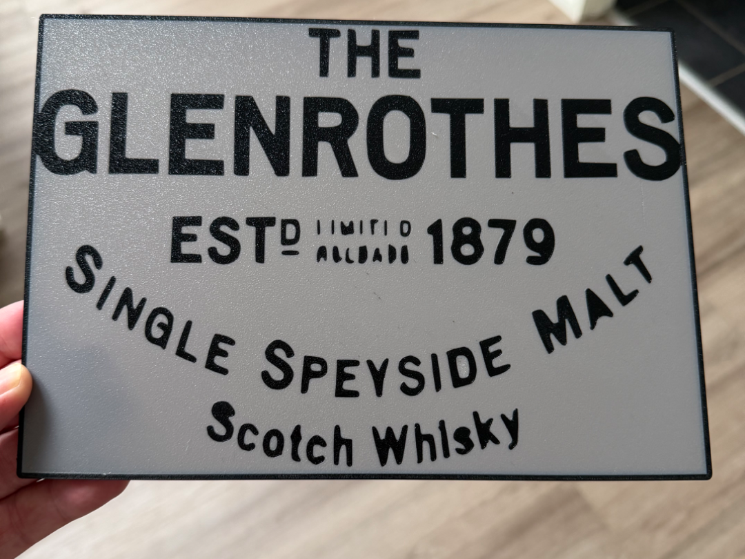 Glenrothes whiskey sign Grey