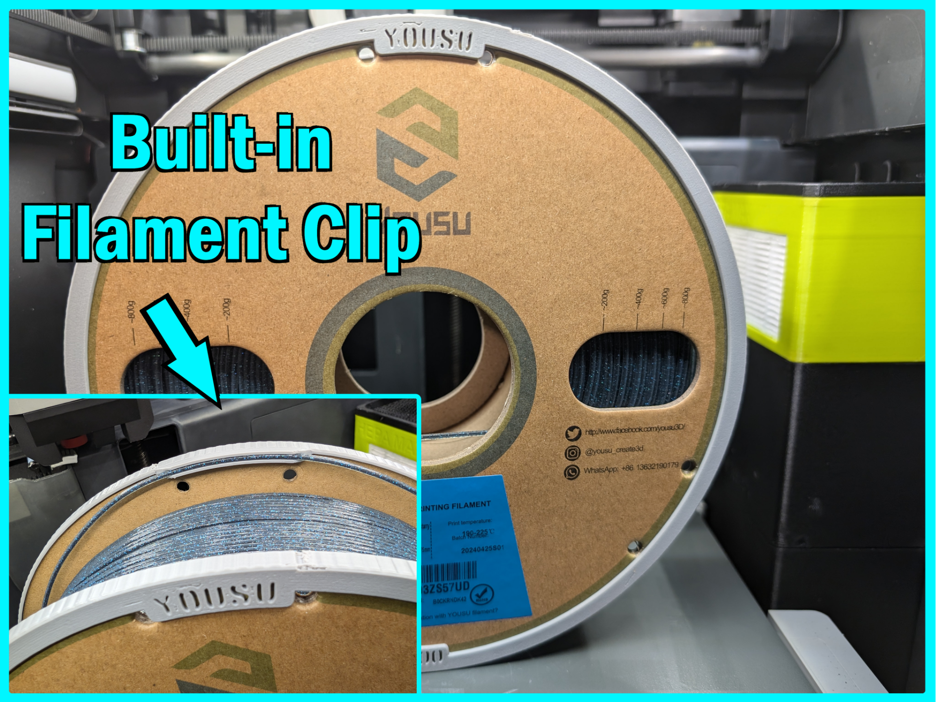 Yousu AMS Cardboard Spool Adapter 200mm