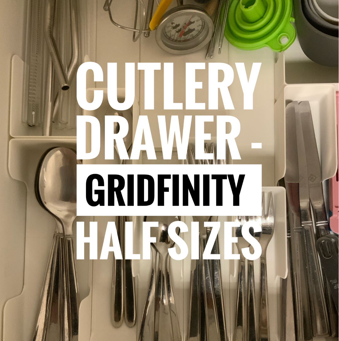Gridfinity Kitchen Drawer (half sizes)