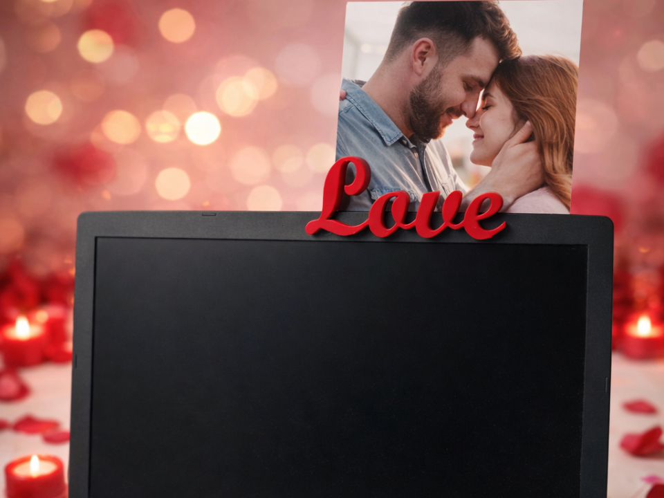 Love portafoto da monitor o da tavolo minimalista