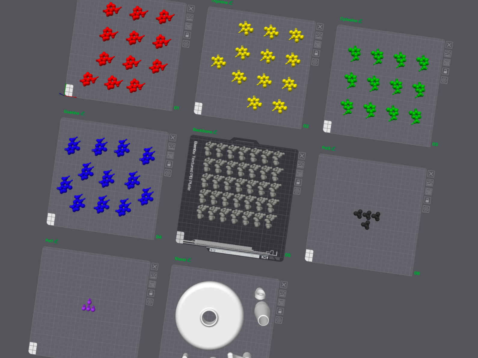 Folding DNA model kit