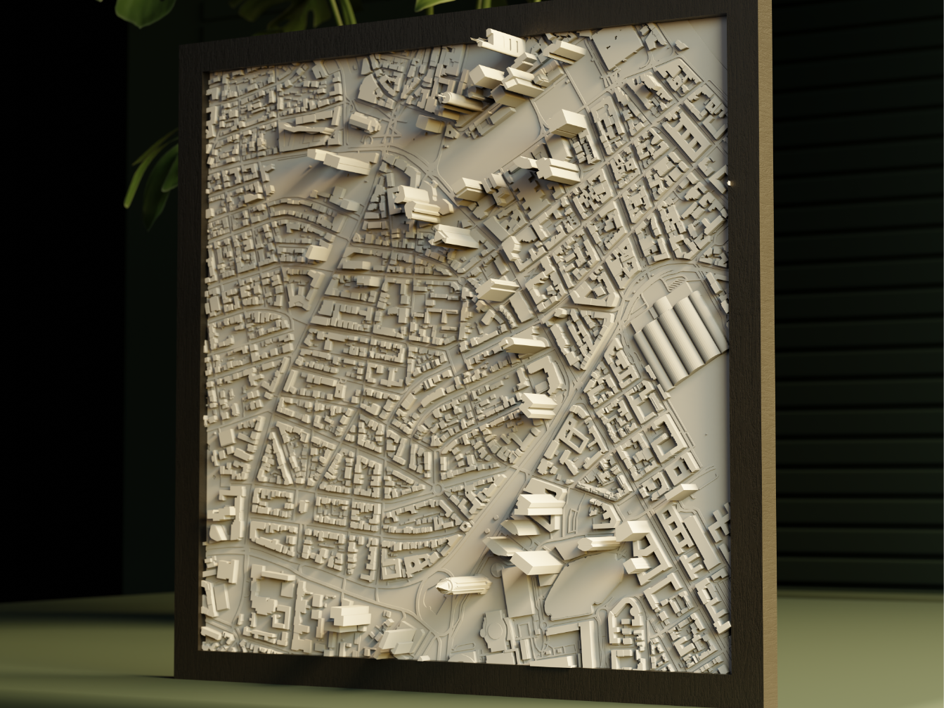 Frankfurt 3D City Model with Frame