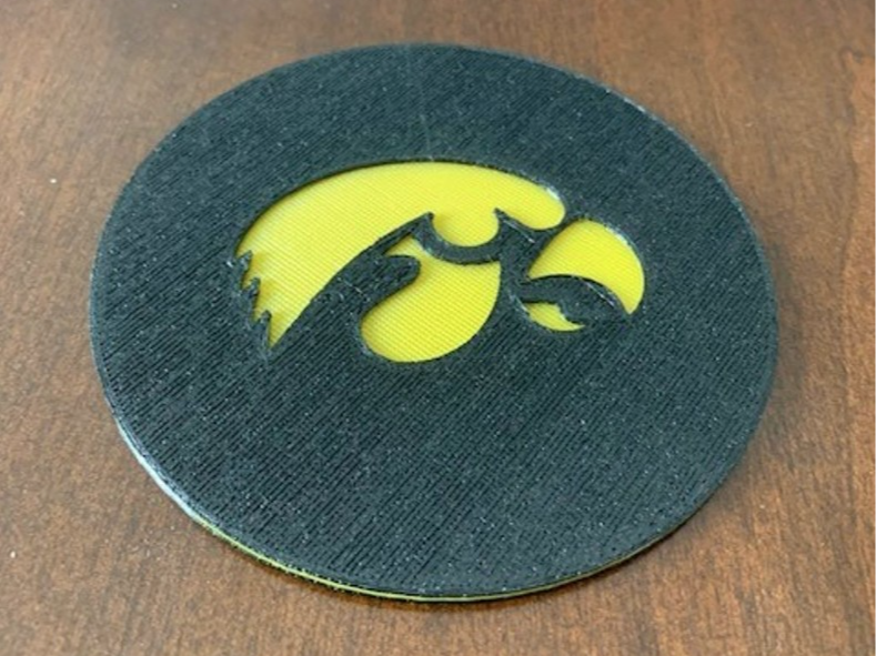 Iowa Hawkeye Coaster