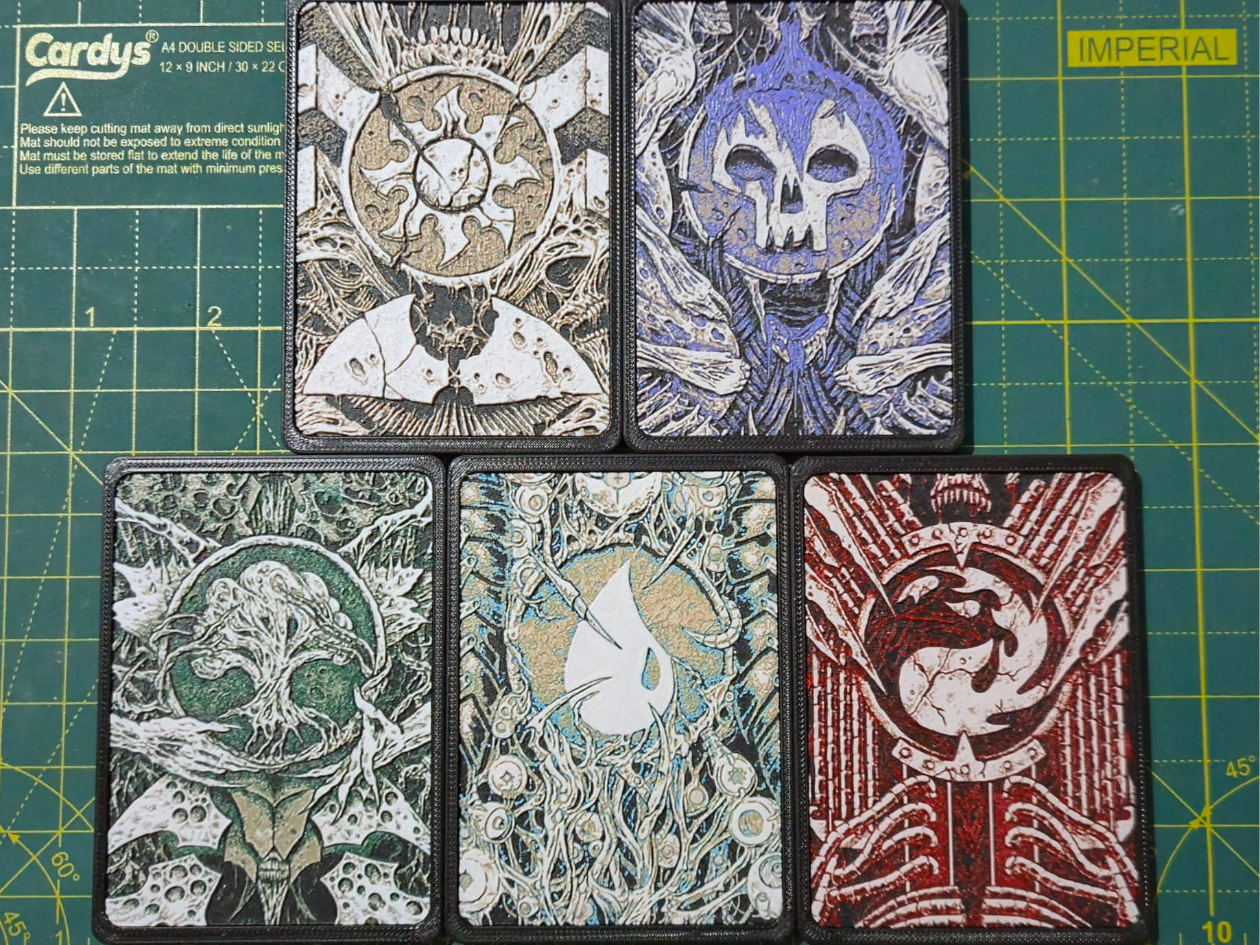 MTG Commander Deck Box inlay Phyrexia ONE Lands
