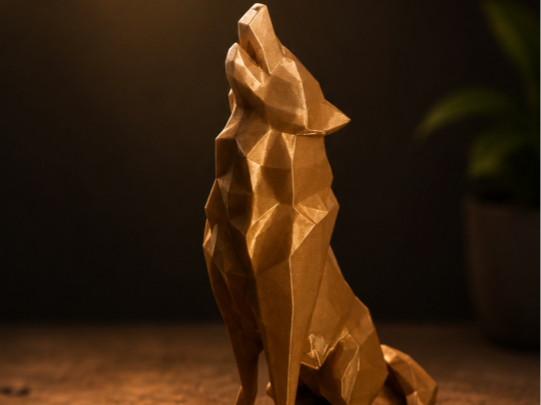 Crystal Wolf low poly