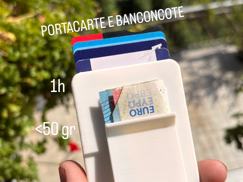 porta carte con clip per banconote