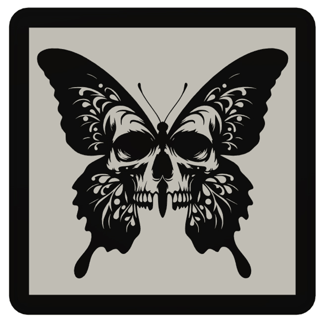 AI generated Butterfly skull Lightbox