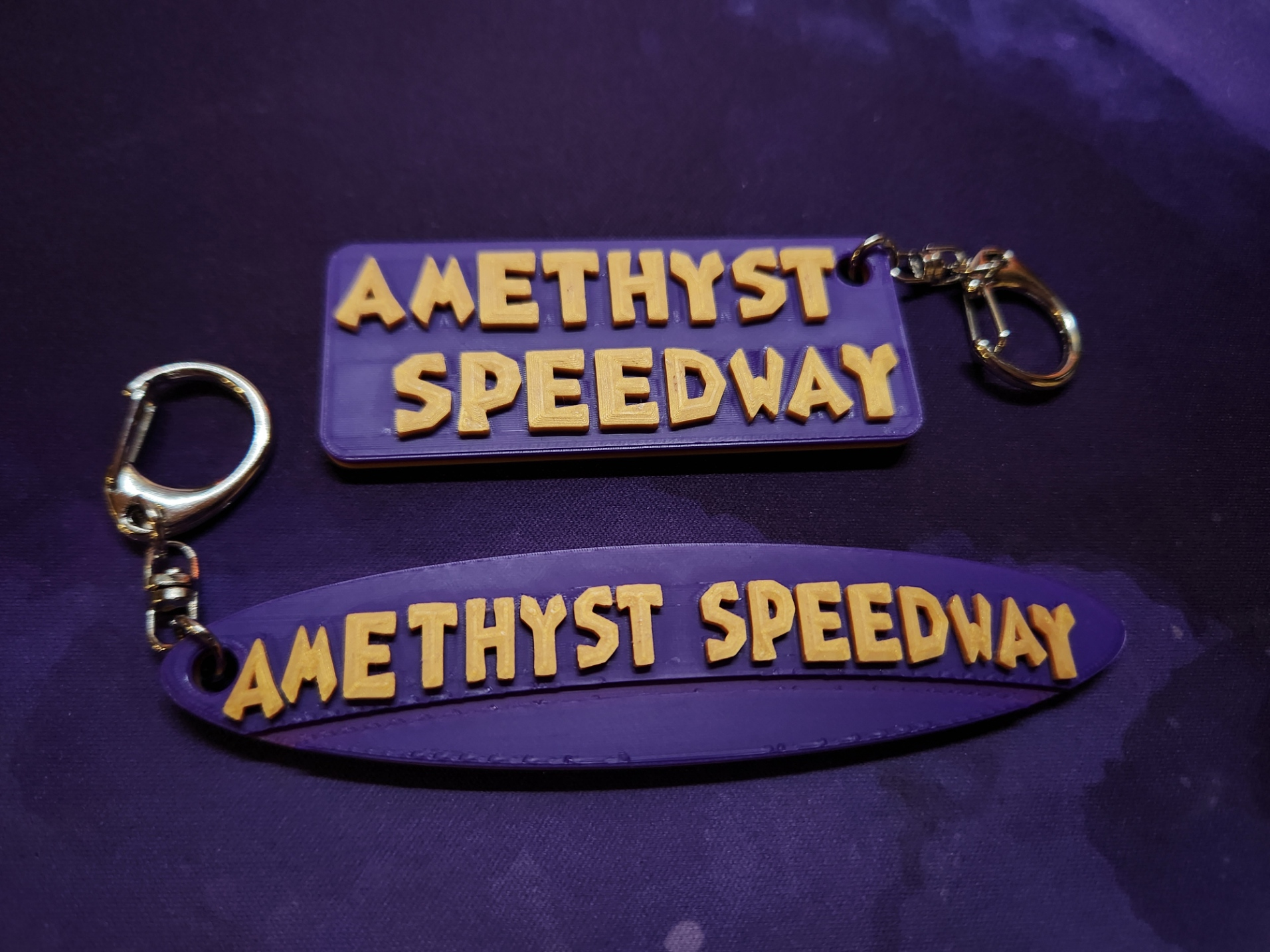 "Amethyst Speedway" Keychains (Spyro the Dragon)