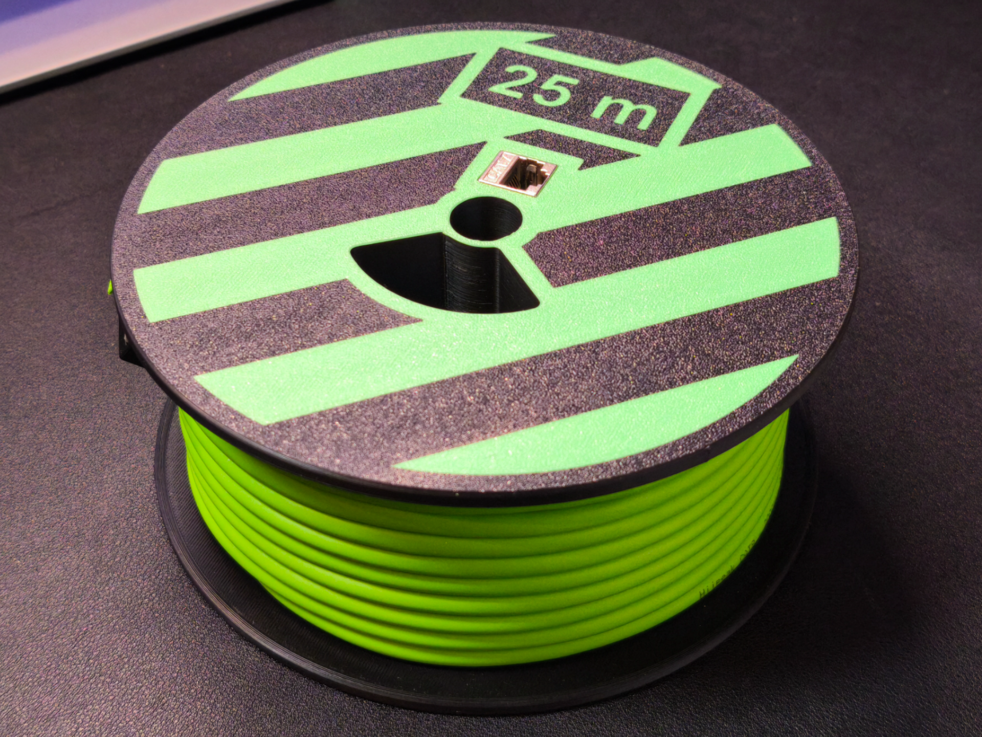 LAN-Kabel-Rolle 25m mit Keystone-Kupplung