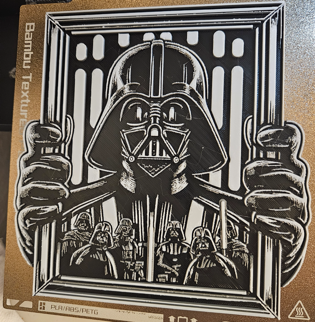 Darth Vader Holding Photo Frame of Vaders Hueforge