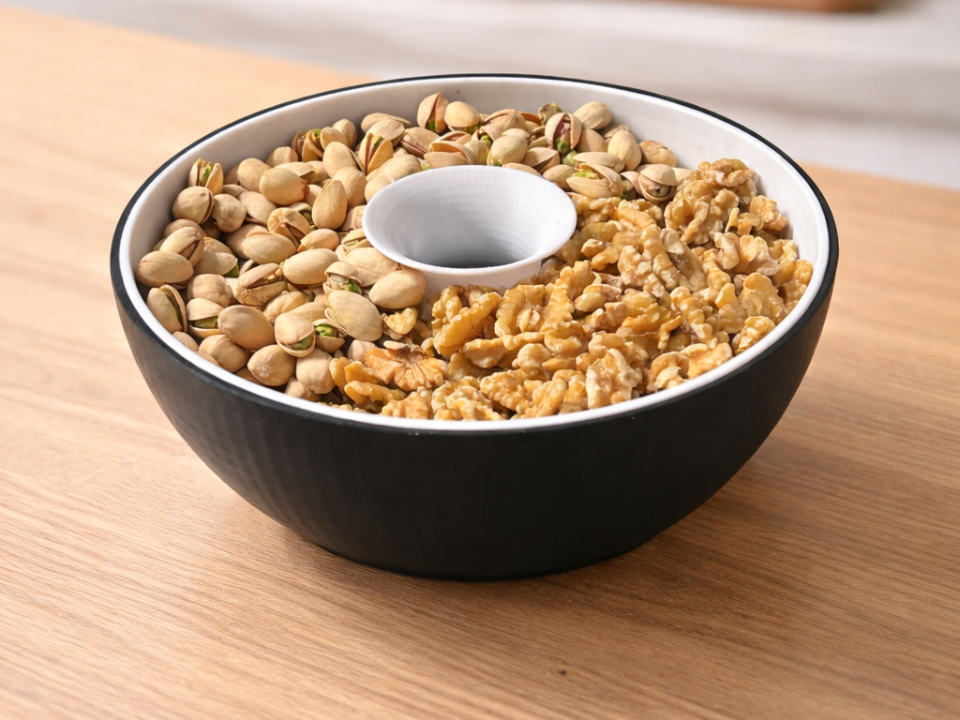 Snack Bowl mit Schalen-Auffangsystem