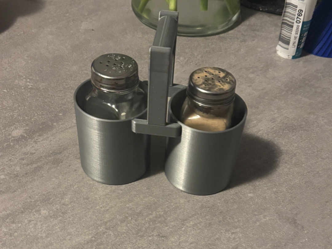 Tragbarer Gewürzhalter für 2 Gewürze