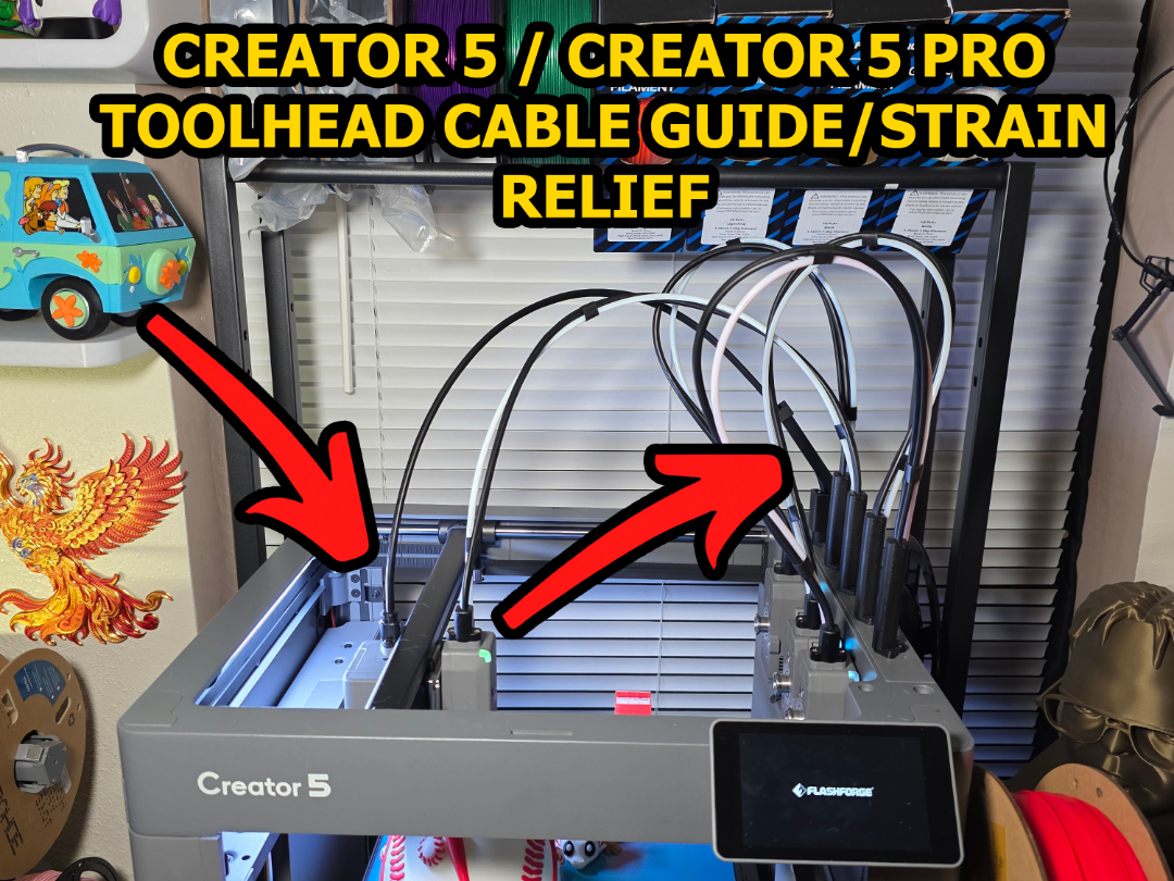 Creator 5/5 Pro Toolhead Cable Strain Relief Guide