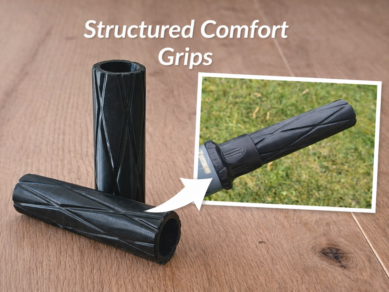 Structured Comfort Bike Grips for 22 mm Handlebars